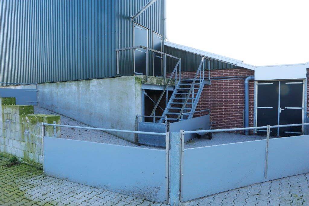 Voor het afleveren van de vleesvarkens is een aparte voorziening.